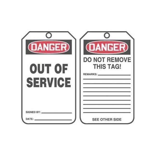 Accuform RP-Plastic, 3-1/4 in Width, 0.075 in Height, , 25 PK MDT246LTP - main